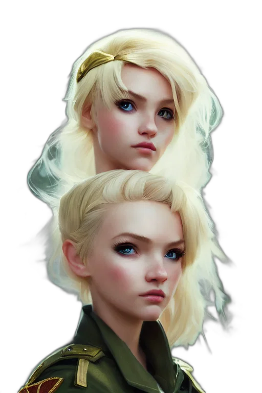 face, hair, crown, concept art transparent PNG cut-out