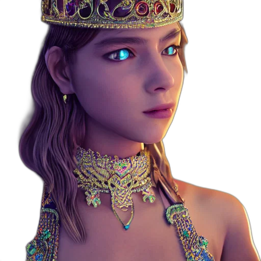 crown, jewelry, face, staff transparent PNG cut-out