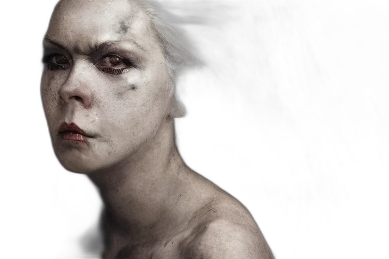 face, creature, mask, photorealistic transparent PNG cut-out