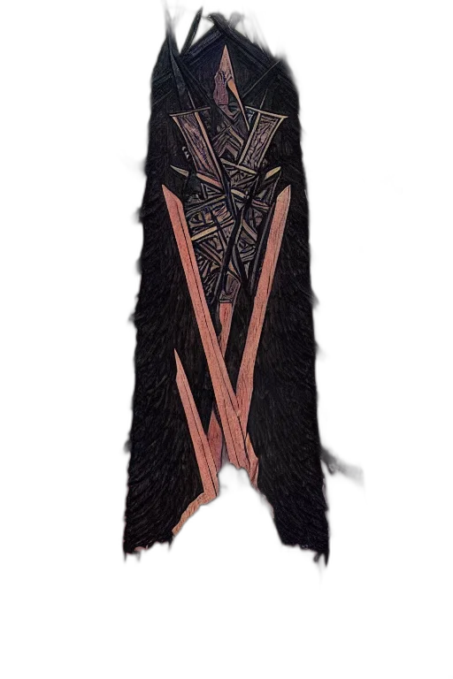 dress, jacket, staff, sword transparent PNG cut-out