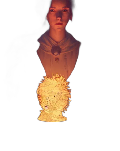 crown, mask, staff, face transparent PNG cut-out