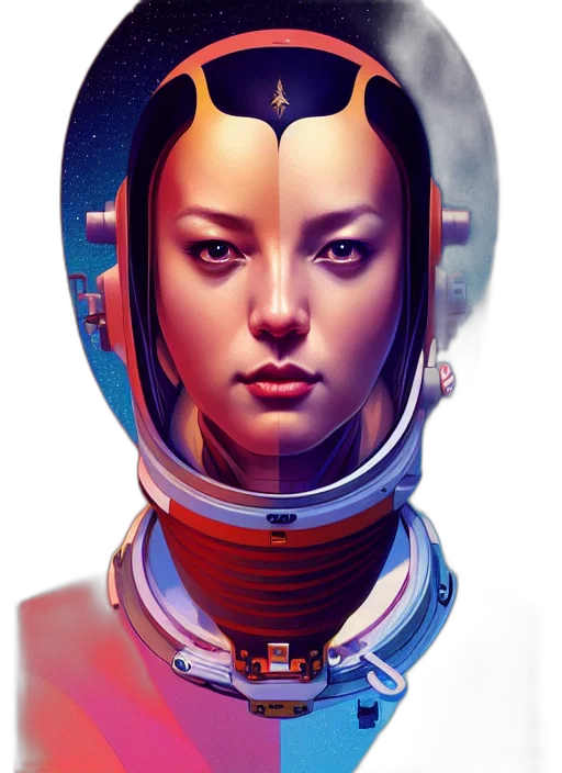 robot, face, concept art, cyberpunk transparent PNG cut-out