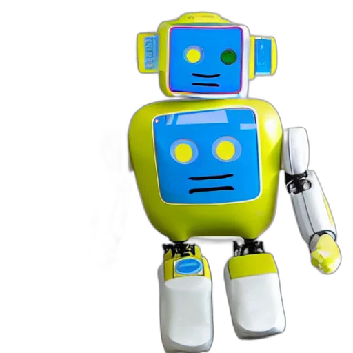 robot, 3d render, concept art, plush transparent PNG cut-out