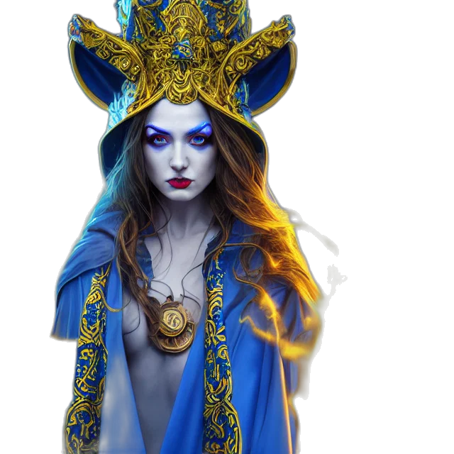 crown, jewelry, staff, fantasy art transparent PNG cut-out
