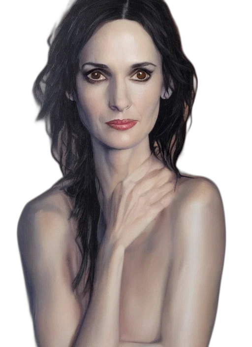 face, jewelry, dress, photorealistic transparent PNG cut-out