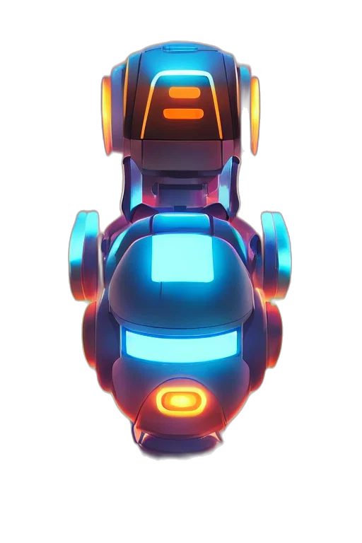 robot, weapon, face, 3d render transparent PNG cut-out