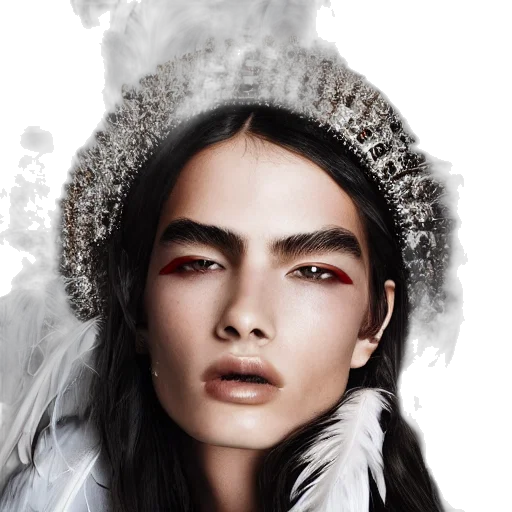face, crown, jewelry, photorealistic transparent PNG cut-out