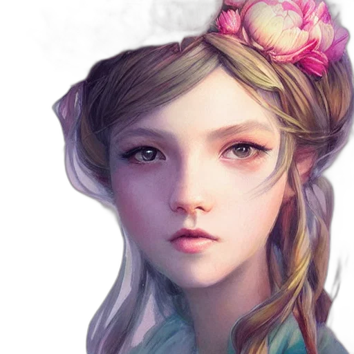 face, crown, dragon, flower transparent PNG cut-out