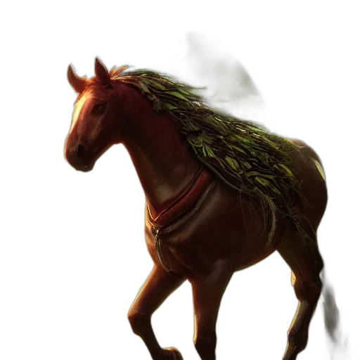 animal, dragon, hat, staff transparent PNG cut-out