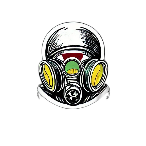 mask, concept art, comic book art, cyberpunk transparent PNG cut-out