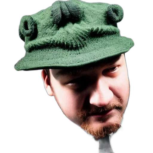 hat, staff, face, jacket transparent PNG cut-out