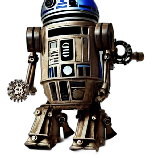 robot, staff, 3d render, concept art transparent PNG cut-out