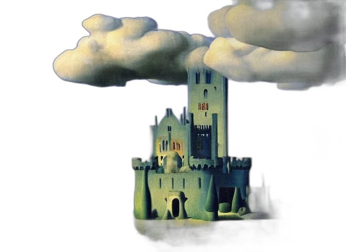 crown, building, umbrella, concept art transparent PNG cut-out