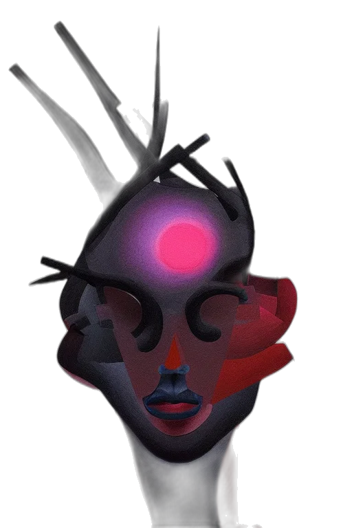 mask, crown, face, creature transparent PNG cut-out