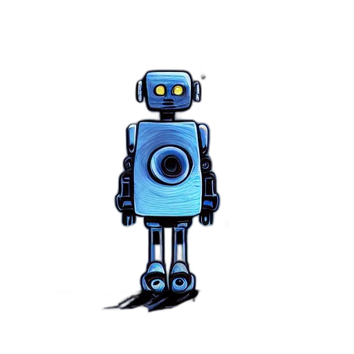 robot, pixel art, concept art, 3d render transparent PNG cut-out