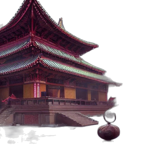 building, umbrella, mask, staff transparent PNG cut-out