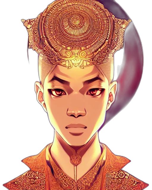crown, staff, mask, face transparent PNG cut-out