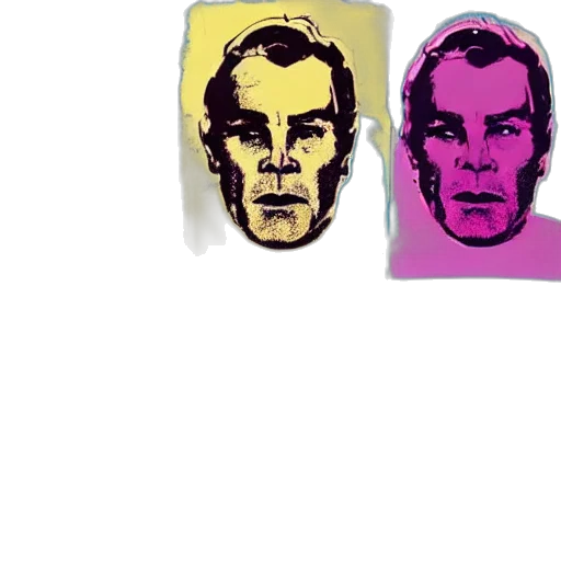 face, mask, comic book art, pixel art transparent PNG cut-out