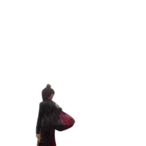 dress, umbrella, jacket, staff transparent PNG cut-out