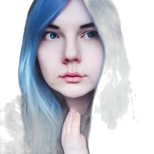 face, hair, mask, creature transparent PNG cut-out