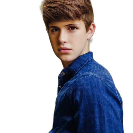 jacket, hair, face, photorealistic transparent PNG cut-out