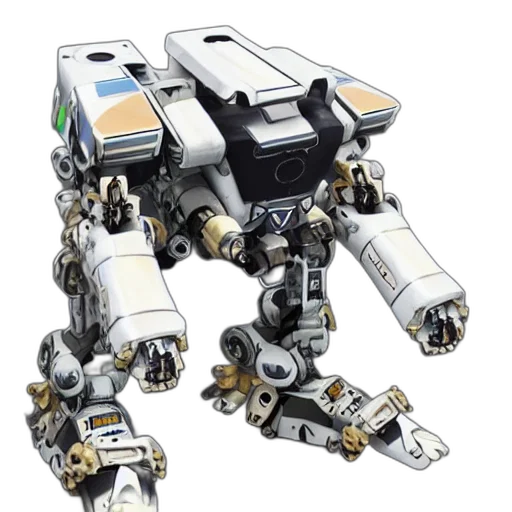robot, weapon, 3d render, concept art transparent PNG cut-out