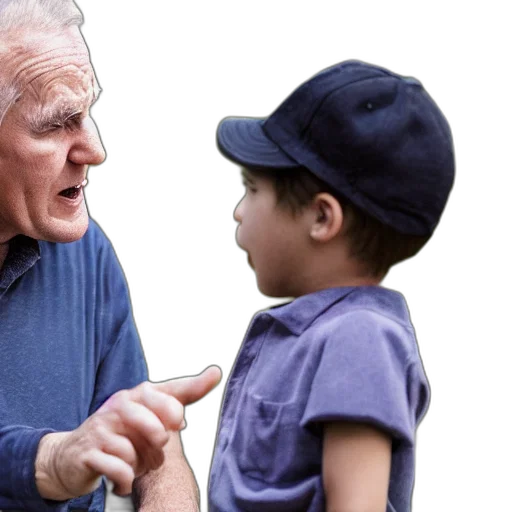 older, man, arguing, young transparent PNG cut-out