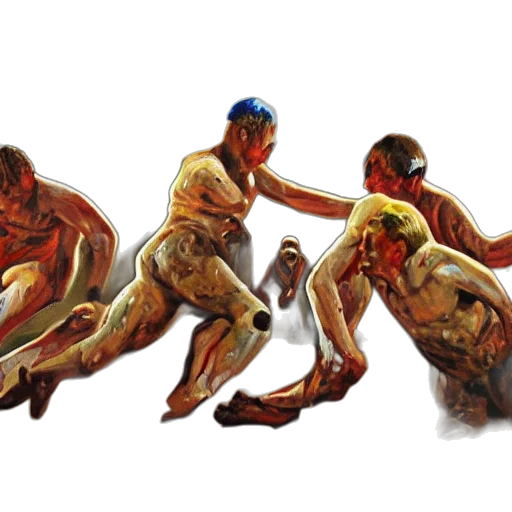 concept art, photorealistic, 3d render, oil painting transparent PNG cut-out