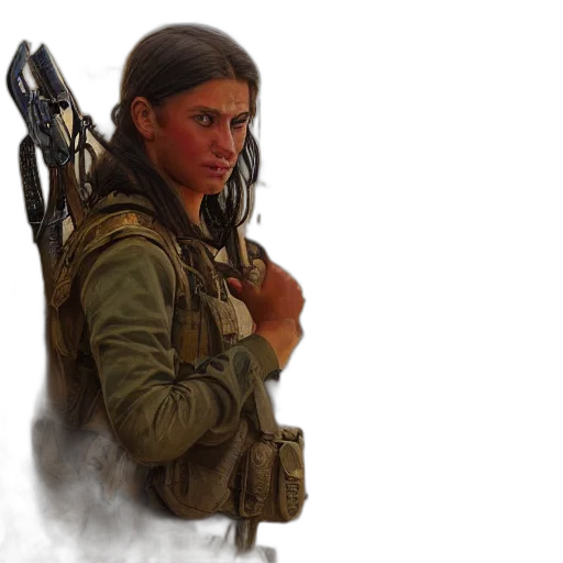 weapon, staff, jacket, concept art transparent PNG cut-out