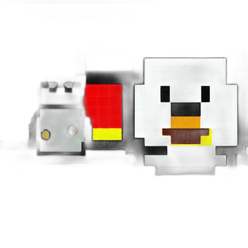 robot, animal, pixel art, 3d render transparent PNG cut-out