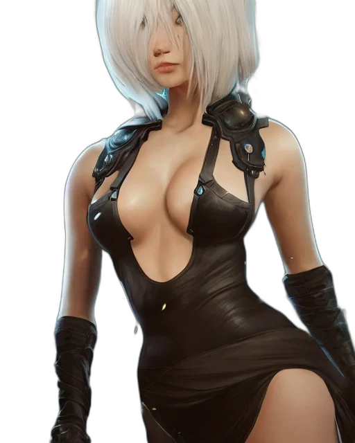dress, jacket, robot, weapon transparent PNG cut-out
