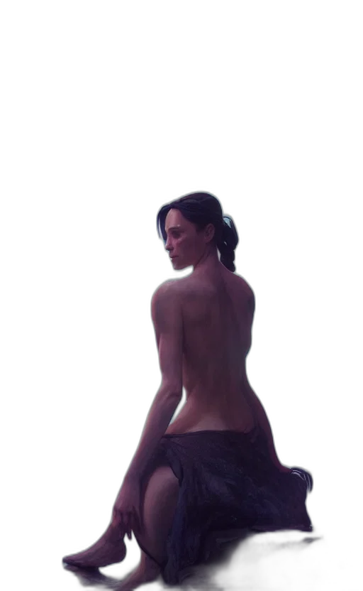 dress, staff, jewelry, creature transparent PNG cut-out