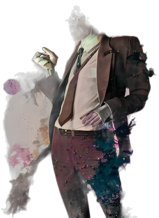 jacket, mask, staff, robot transparent PNG cut-out