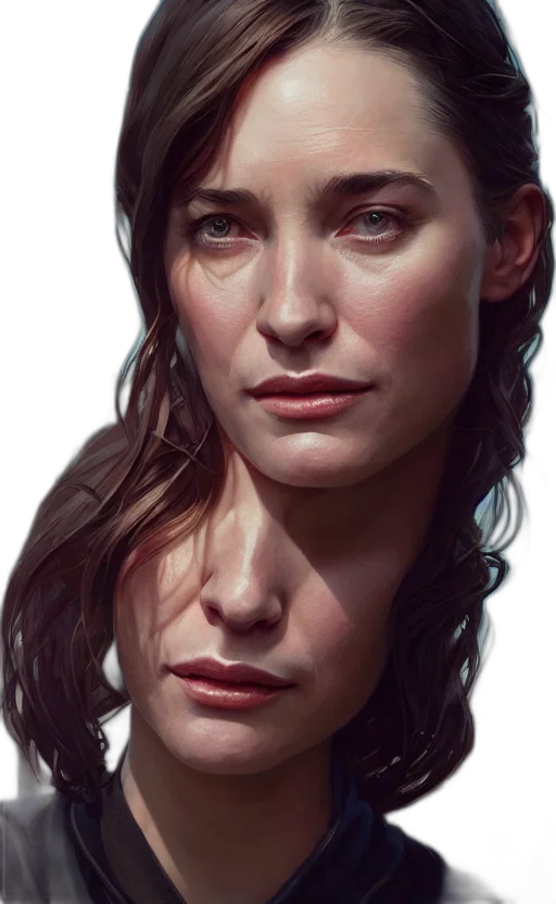 face, crown, creature, photorealistic transparent PNG cut-out