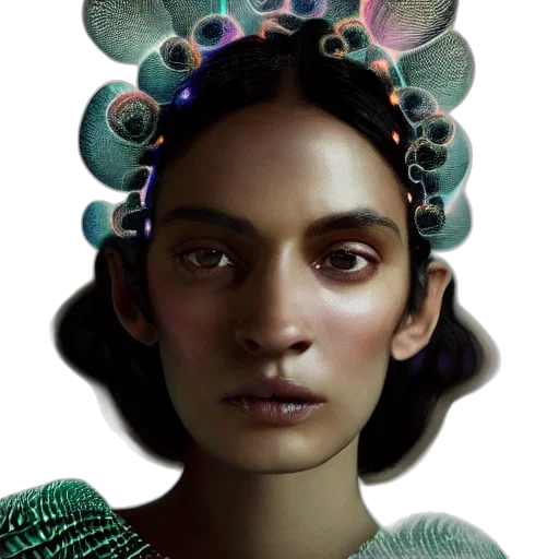 crown, face, jewelry, creature transparent PNG cut-out