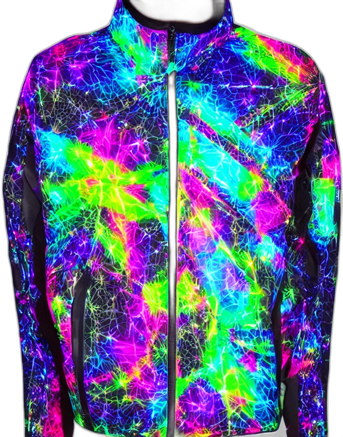 jacket, vaporwave, cyberpunk, neon lights transparent PNG cut-out
