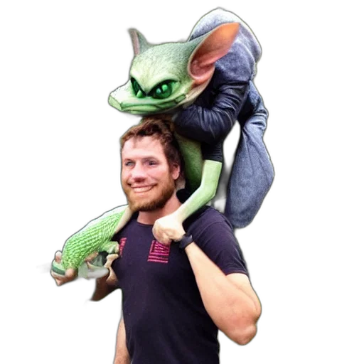 creature, dragon, staff, animal transparent PNG cut-out