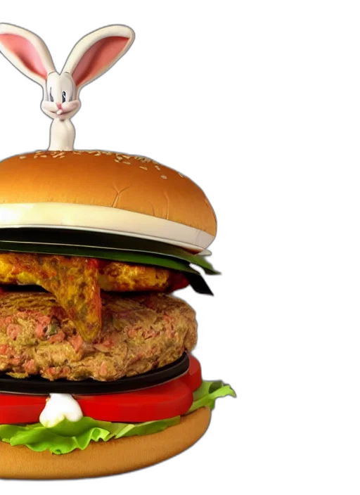 food, animal, 3d render, photorealistic transparent PNG cut-out