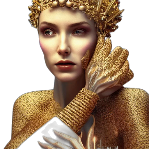 crown, jewelry, staff, face transparent PNG cut-out