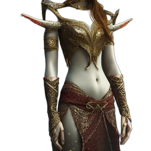 staff, jewelry, mask, dress transparent PNG cut-out