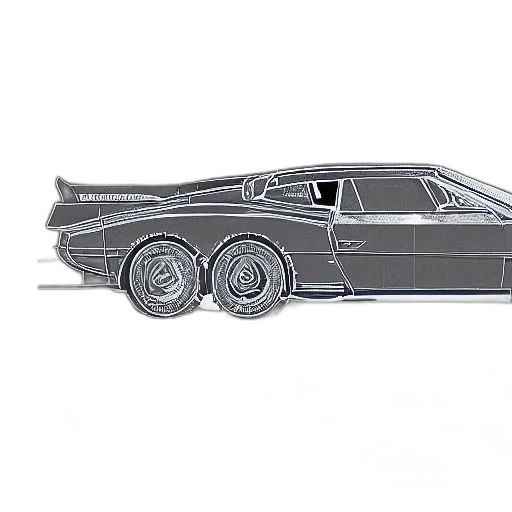 car, concept art, 3d render, cartoon transparent PNG cut-out