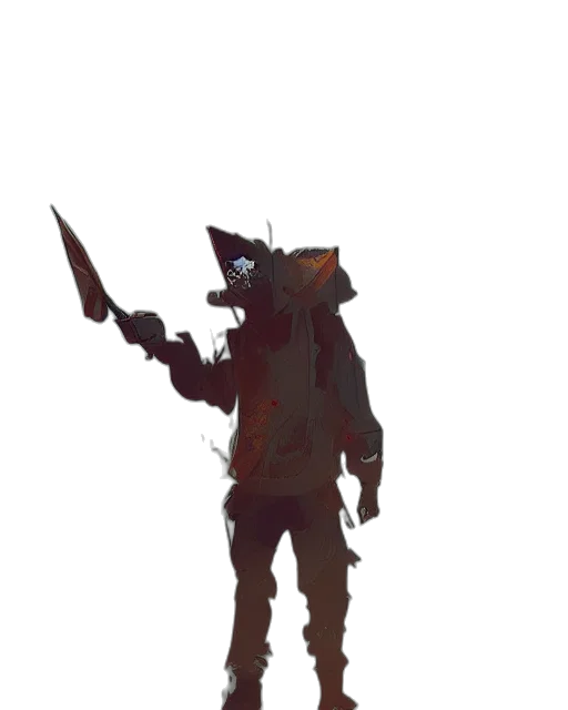 staff, weapon, creature, mask transparent PNG cut-out