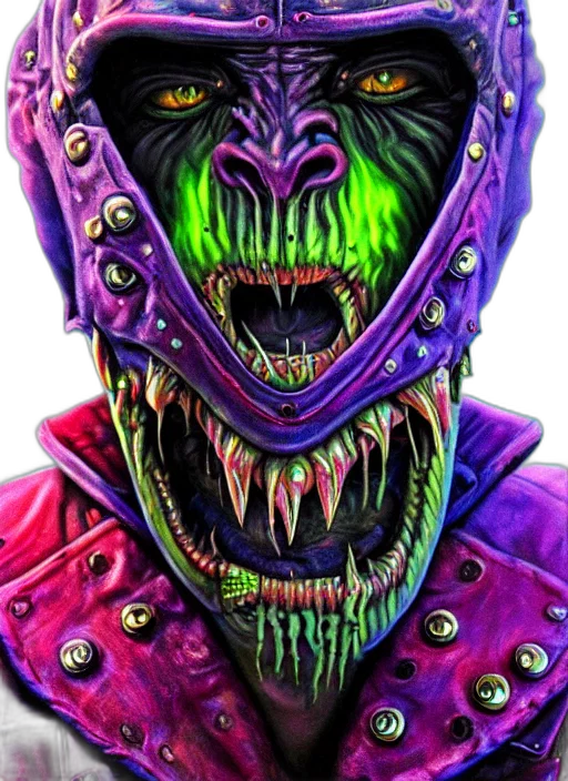 mask, creature, face, jacket transparent PNG cut-out