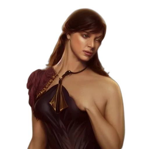 dress, jewelry, staff, crown transparent PNG cut-out