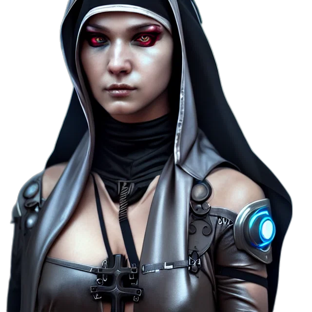 robot, staff, jewelry, cyberpunk transparent PNG cut-out