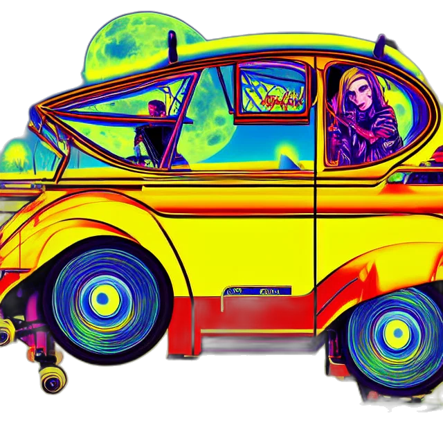car, cartoon, concept art, comic book art transparent PNG cut-out