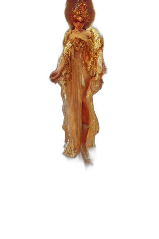 dress, hair, creature, crown transparent PNG cut-out
