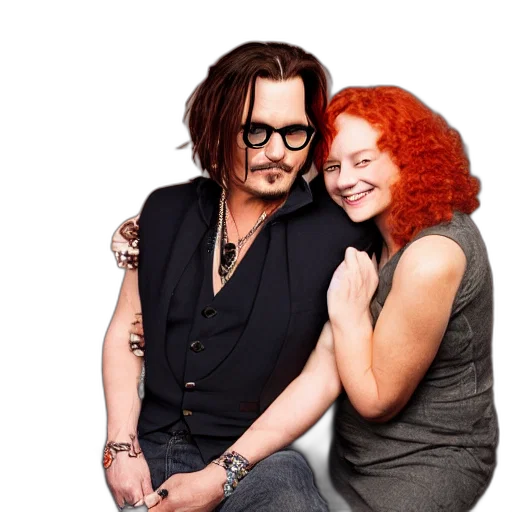 photo, johnny, depp, ginger transparent PNG cut-out