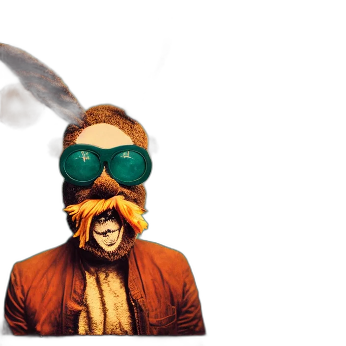 mask, jacket, staff, face transparent PNG cut-out