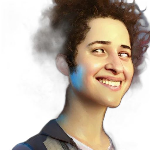 face, hair, staff, robot transparent PNG cut-out
